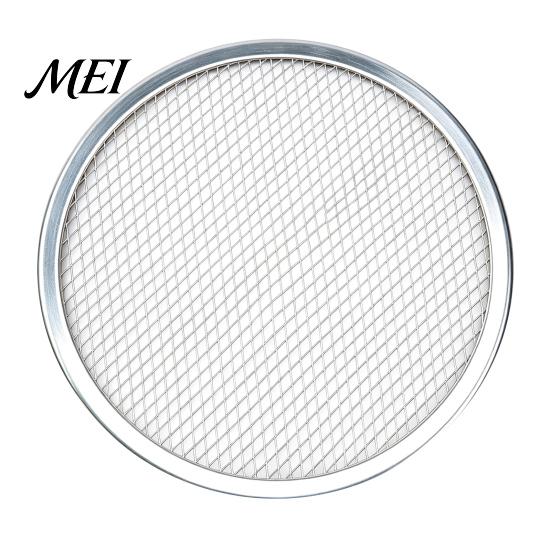 Leichtes Pizza-Netz aus Aluminiumlegierung, Antihaft-Backblech, leicht zu reinigendes Grillblech, runder Crisper für den Ofen, Heimküche, Restaurant, tragbar