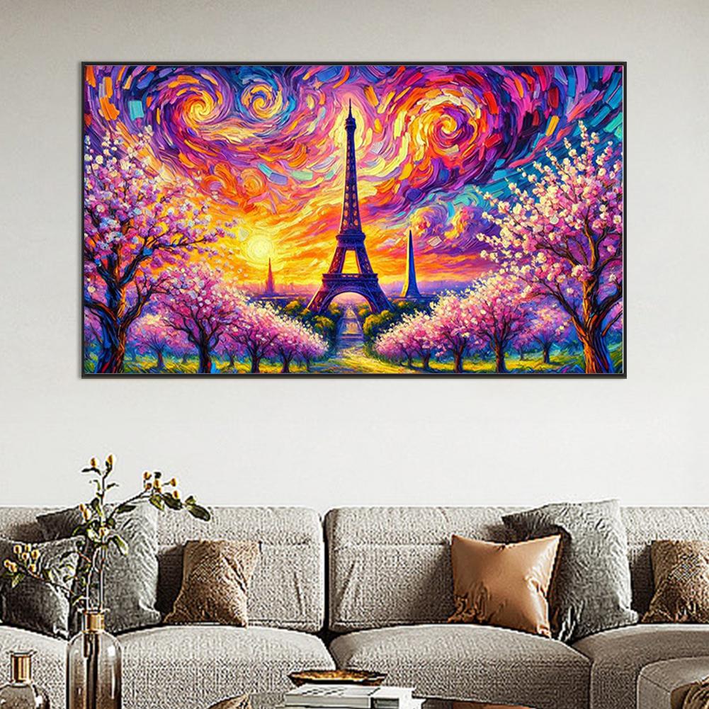 5D DIY Vollrundbohrer Diamantmalerei Eiffelturm Set Heimdeko Kunst Handwerk
