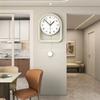 Wall clock living room no punching clock high-end feeling wall hanging home dining room background style simple clock