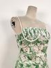 Vietnamese Designer Floral Embroidered Suspender Dress & Slim Split Long Skirt Set