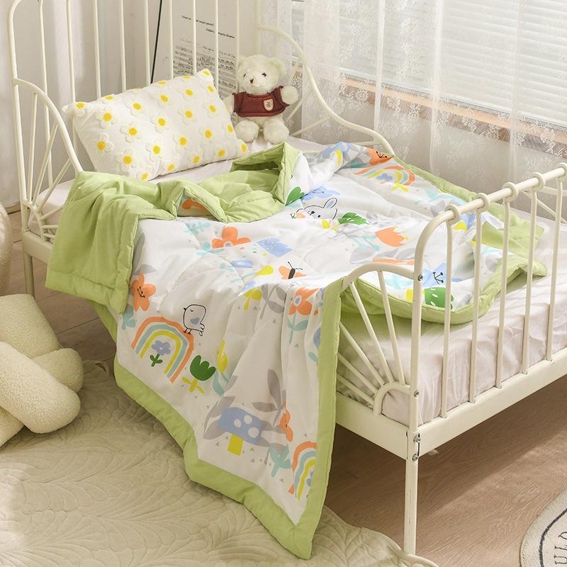 Soft Children's Washed Cotton Summer Quilt Baby Kindergarten Summer Single Lunch Break Blanket