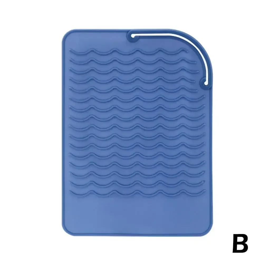 Multifunctional Silicone Heat Resistant Pad Insulation Mat for Hair Straightener Heat Curling Stick Curler Flat Irons