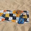 Cute Cat Collage Beach Towel Single Sided Print Soft Absorbent Quick Dry Beach Towel Pool Beach Vacation Playful Accessory Gift