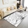 Erosebridal Baseball Area Rug 3x5, Ball Sports Rectangular Carpet for Living Room Bedroom, Vintage Laces Games Printed Kids Girls Washable I