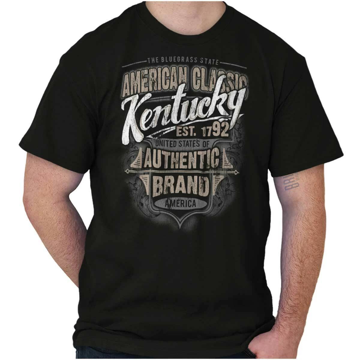 Kentucky American Souvenir Country KY USA Adult Short Sleeve Crewneck Tee XS