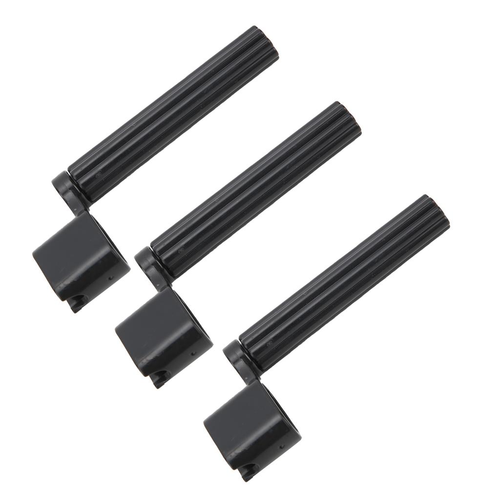 3Pcs Guitar String Winder Pin Peg Puller Tool Accessory Set Kit for Electric Acoustic UkuleleBlack