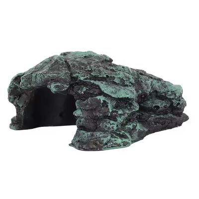 Fischversteckhöhle Harzornament Aquariumtank Reptilienfelsen Versteckhöhle Simulation Sicherer Harzfelsen Versteck für Terrariendekoration
