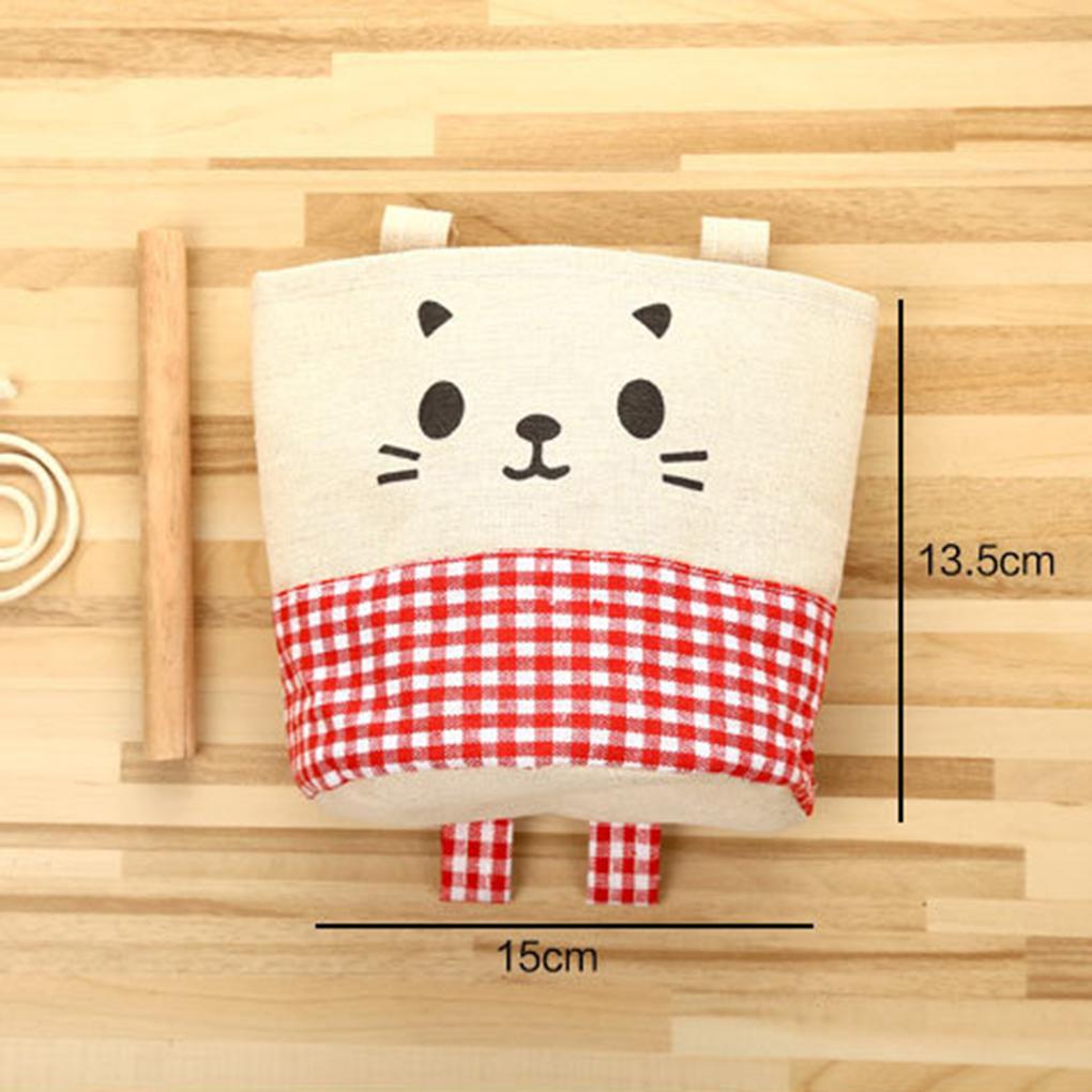 Home Hanging Storage Bag Cute Basket Container Wall Door Pocket Pouch Decoration