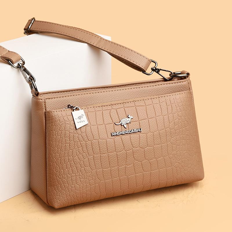 High-end and Elegant Women's Bag, Fashionable and Simple Commuting Single-shoulder Bag, Retro Stone Pattern Crossbody Bag