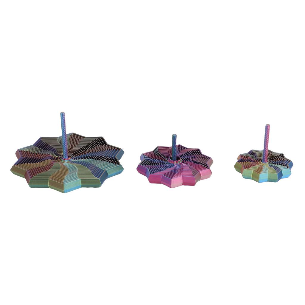 3 Stück 3D-gedruckte expandierende Sternenspielzeuge Polygonale Finger-Rotations-Sensorikspielzeuge mit Griff