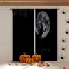 Halloween Decoration Curtains Horror Pumpkin Ghost Print Curtains High Quality Heat Insulation Blackout Curtains 2 Pieces
