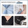 Pearl Sleeve Clips 2 Pack No Sew No Trace Clothing Holders for Adjusting Long Sleeves Weekend Outings