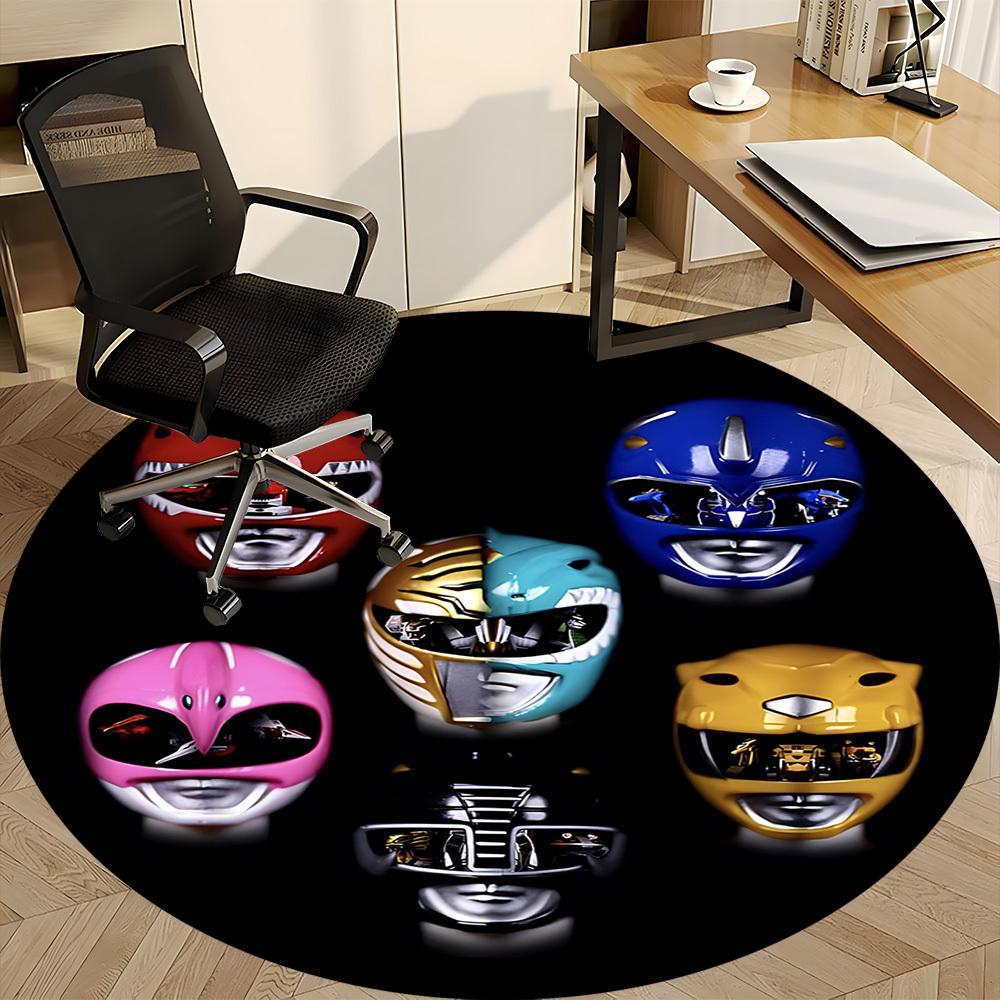 1pc Power Rangers HelmetsChair Carpet for Office, Non-slip, Soft and Durable Office Rug for Interior Decoration, Perfect for Office yy250925077