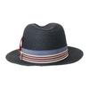 Feather Striped Bow Solid Color Men And Women Elegant British Retro Straw Top Hat