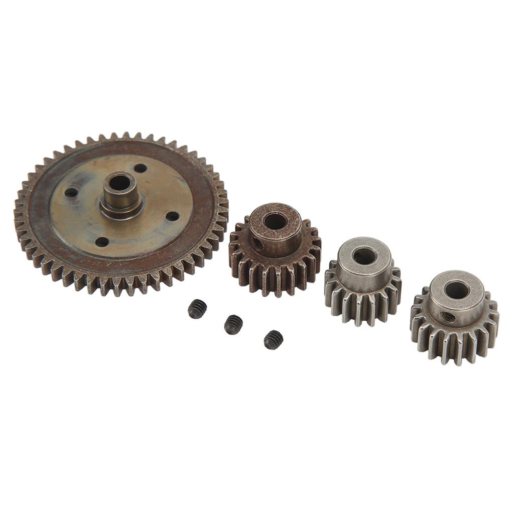 RC Car Gear Set 50T Metal Main Gear and 21T 19T 17T Pinion RC Replacement Gear Combo for Arrma Typhon 1 8 RC Cars