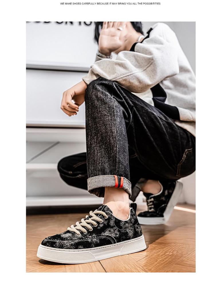 2025 Autumn Men's Trendy Canvas Shoes - Comfortable, Non-Slip, Wear-Resistant, and Breathable.
