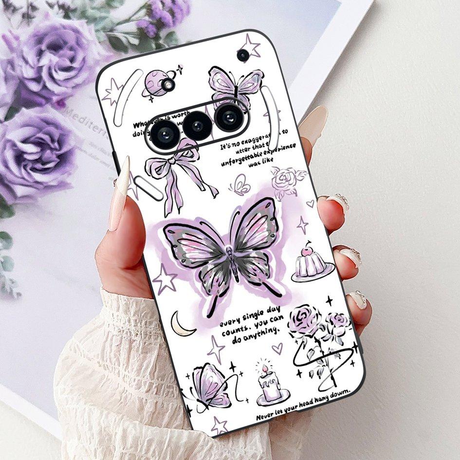 For Nothing Phone 3A 2025 Case A059 Fashion Flower Cats Cartoon Silicone Soft Shockproof Cover For Nothing Phone3A 3A Pro Bumper
