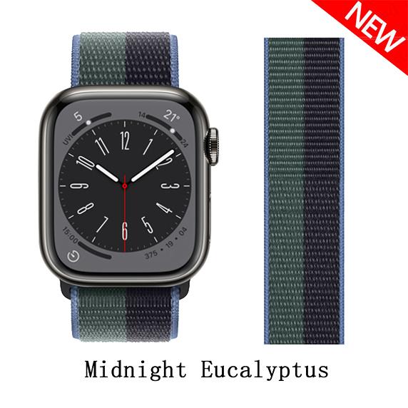 Nylon Strap For Apple Watch 10 Bands 46mm 44mm 40mm 45mm 41mm 49mm 42mm 38mm Bracelet Correa iwatch Series 8 se 7 6 3 9 11 40 mm