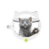Magnetic Cat Flap Door Bidirectional Opening 4 Locking Modes Pet Archway Plastic With Cat Ears Cat Entry Exit Door