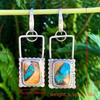 Vintage Bohemian Earrings Resin Inlaid Vintage Jewelry For Men And Women Birthday Party Anniversary Gift Christmas