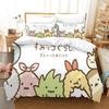 3D Printed Sumikko Gurashi Pattern Comforter Cover with Pillow Cover Bedding Set Single Double Twin Full Queen King Size Bed Set