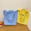 Korean-Style Retro Striped Tote Bag – Large Capacity Shoulder Bag