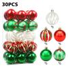 30pc/box Painting New Year Sparkling Christmas Balls Gifts Christmas Tree Pendants Home Hanging Pendants Exquisite 6cm