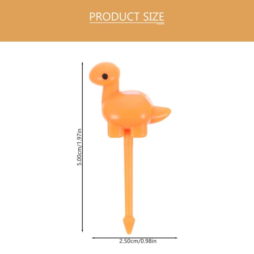 HAKIDZEL 18 Pieces Dinosaur Fruit Picks, Lunch Box Accessories for Kids, Multi-Purpose Food Picks for Cakes, Color