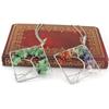 Wrapped Colorful Natural Stone Crystal Square Curved Tree Of Life Pendant Necklace N08 Fresh And Sweet