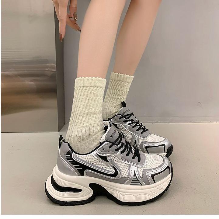 Zhao Ruth silver platform dad 22 summer breathable increase casual sports shoes ins tide