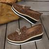 European and American Chain Large Size Single Shoes 22 New Broken Heels Elegant and Beautiful Loafers