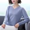 V-neck Knitted Top Women's Autumn Winter Fashion New Long Sleeve Knittwear Loose Solid Color Bottoming Sweater S-4XL