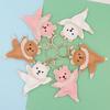 Cute Kawaii Dancing Ballet Leather Bear Keychain for Women's Handbags