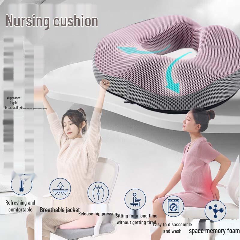 Therapeutic Memory Foam Seat Cushion for Hemorrhoid & Tailbone Relief