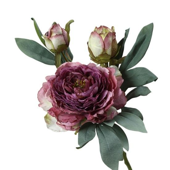 Artificial Flower Bright Color Multipurpose Silk Cloth Fadeless Vivid Simulation Peony Bouquet Home Garden Wedding Decoration