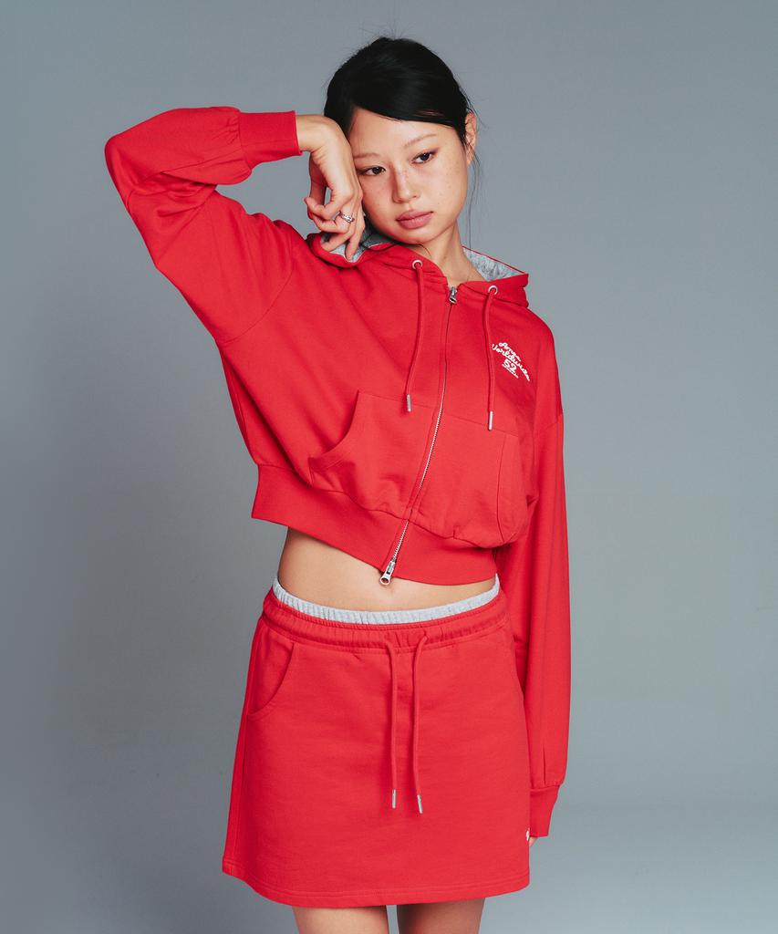 Ames Worldwide Classic Mini Sweat Skirt Red