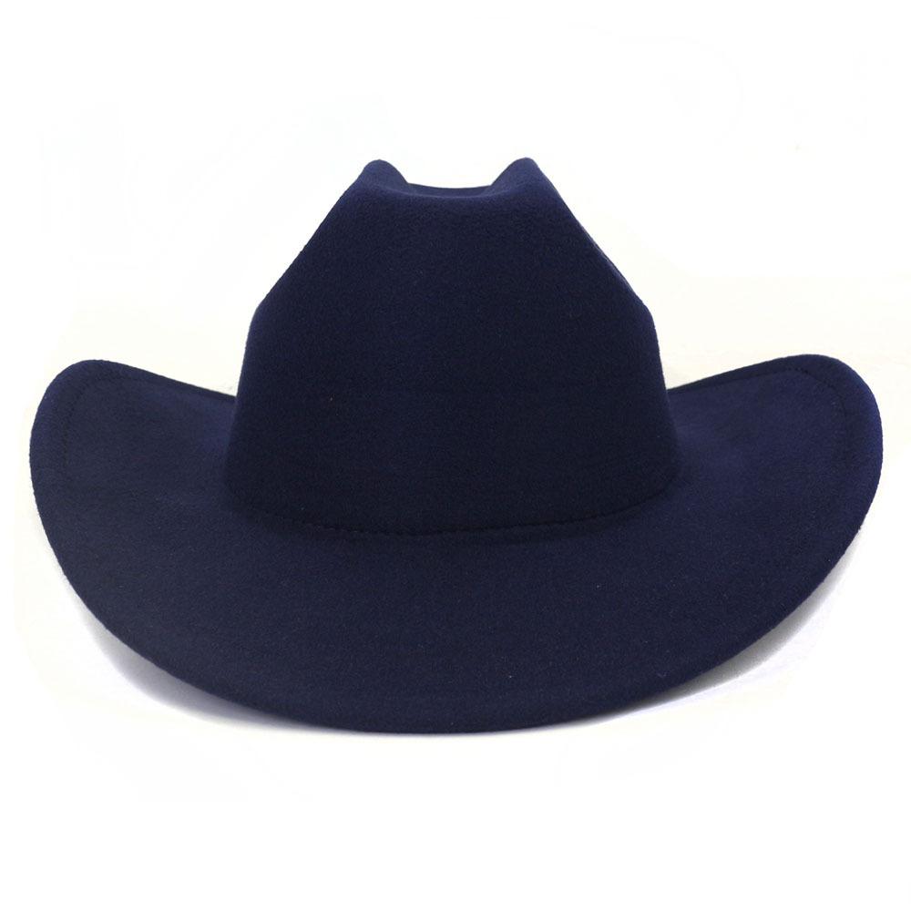 Yeni kadın erkek Yapay Yün Batı kovboy şapkası Kış Sonbahar Beyefendi Caz ​​Cowgirl Şapka Cloche Sombrero Kapaklar