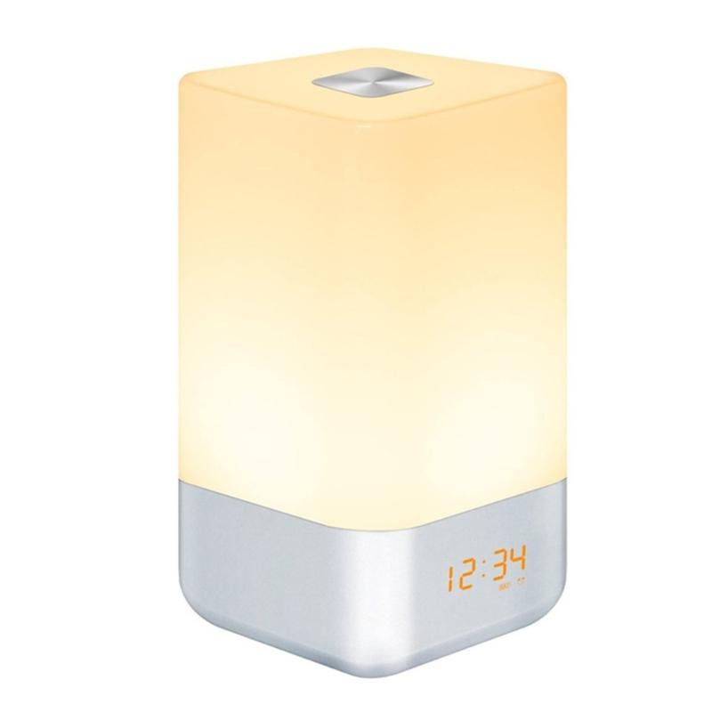 Simulated Sunrising Wake Up Light Lamp with Alarm Clock Multifunctional Gentle Morning Bedsides Lighting Lamp 1