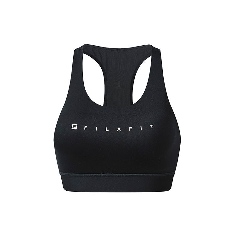 

FILA Athletics Yoga Solid Color Letter Fitness Sports Bra Women Underwear Deep-Black A11W231102F-BK M