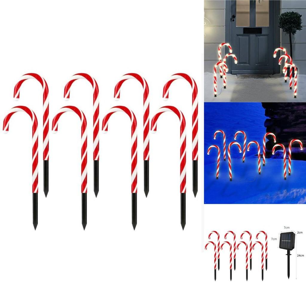 Christmas Led Candy Cane Lantern Outdoor Garden Pathway Decor For Holiday Lighting