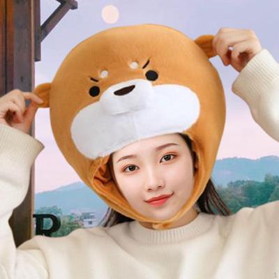 Plush Animal Hat Funny Costume Headgear for Dress-up Event Birthday Party Adults