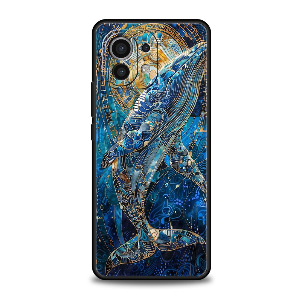 Phone Case Cover for Xiaomi Poco F7 F6 F5 F4 F3 X7 X6 X5 X4 X3 NFC M4 C51 C55 GT Pro 5G Soft TPU Fundas Blue Ocean Fish Capa Bag