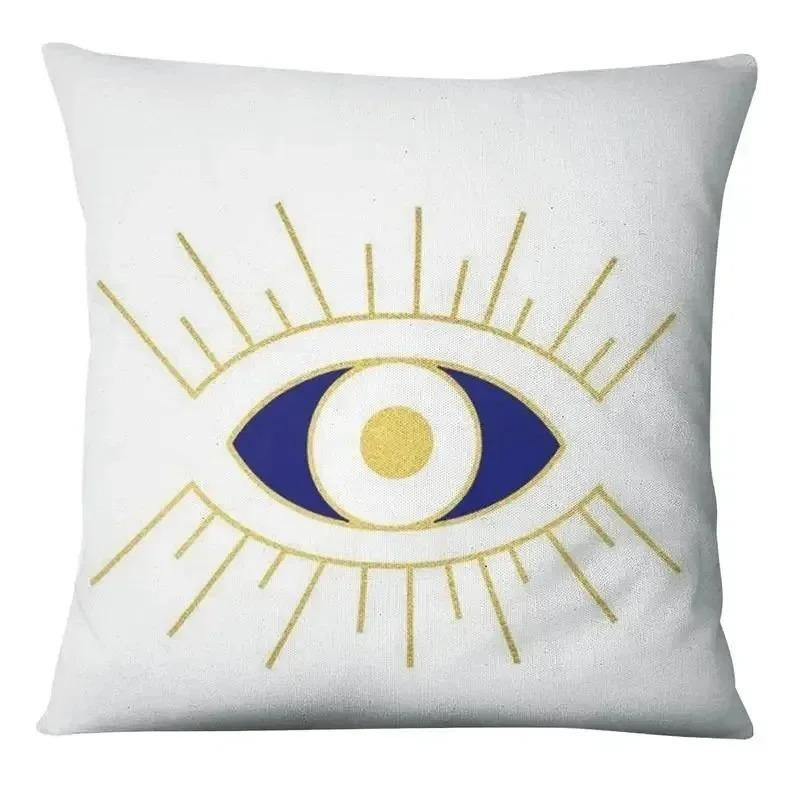 Evil Eye Square Throw Pillow Cover Seat Symbol Art Print Cushion Cover Pillow Cover Decoration Home