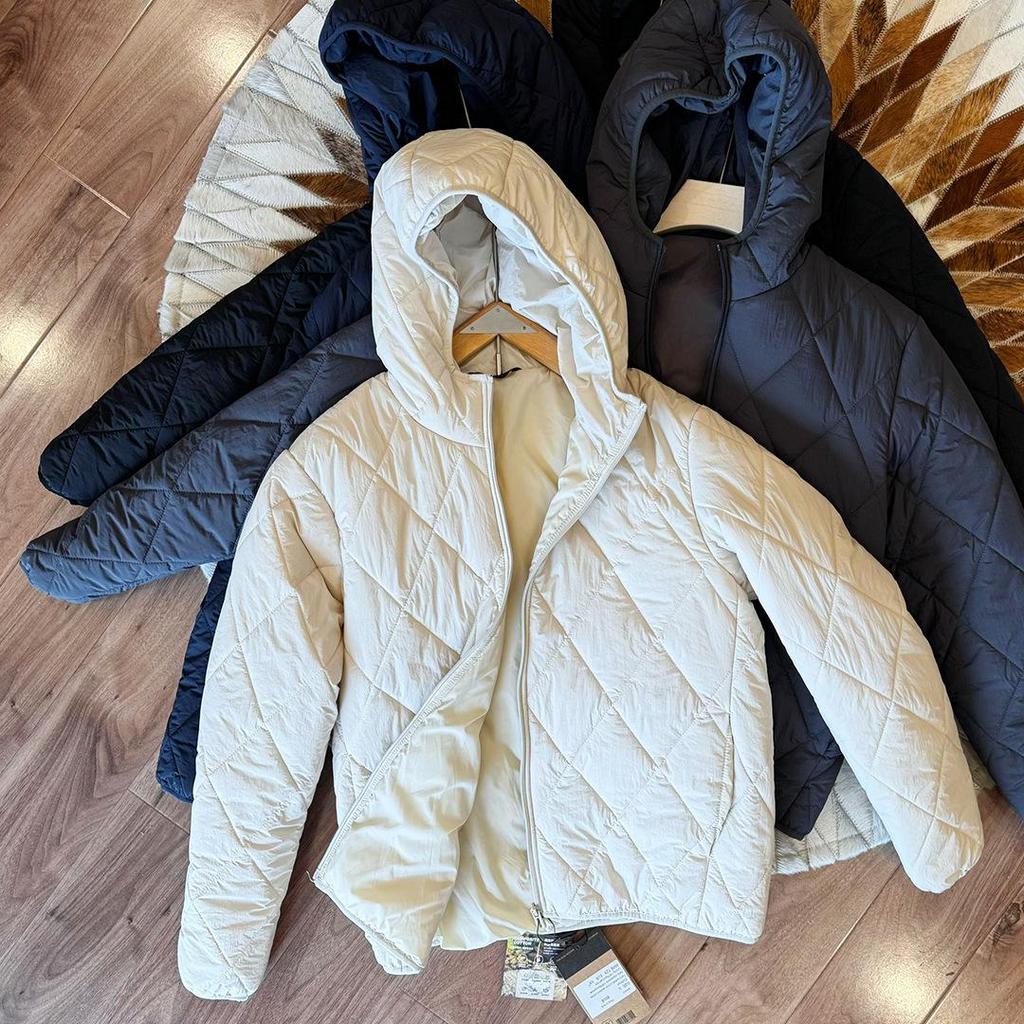 Cozy Quilted Mulberry Silk Hooded Jacket - Japanese Retro Autumn/Winter Style