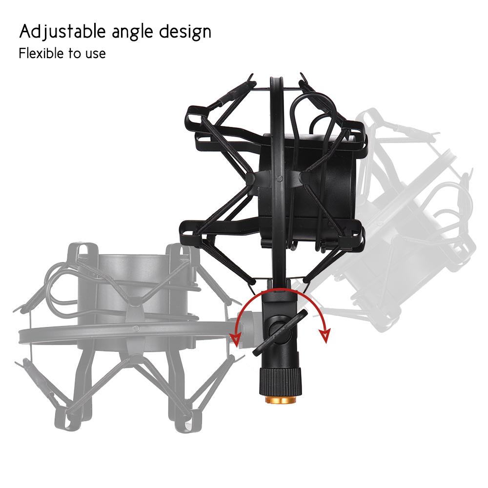 Metal Univerdal Condenser Microphone Mic Shock Mount Holder Bracket Anti Vibration for On Line Broadcasting Studio