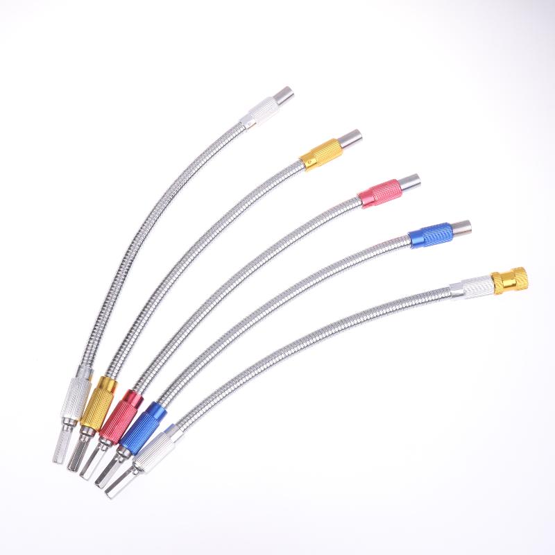 Tige d'extension flexible coudée pour foreuseuse, 300 mm de long, avec tête articulée élastique, queue hexagonale 1/4", extension rapide flexible pour tournevis