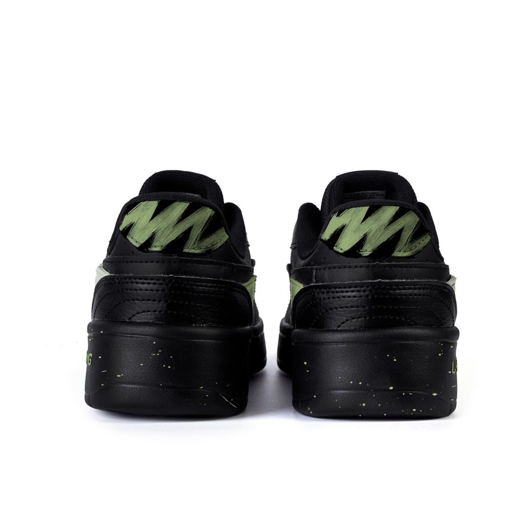 Li Ning Chaussures de Skateboard Antidérapantes Amortissantes Résistantes à l'Abrasion Basse pour Homme Noir Vert Clair AGCU515-5(Équipe345-)