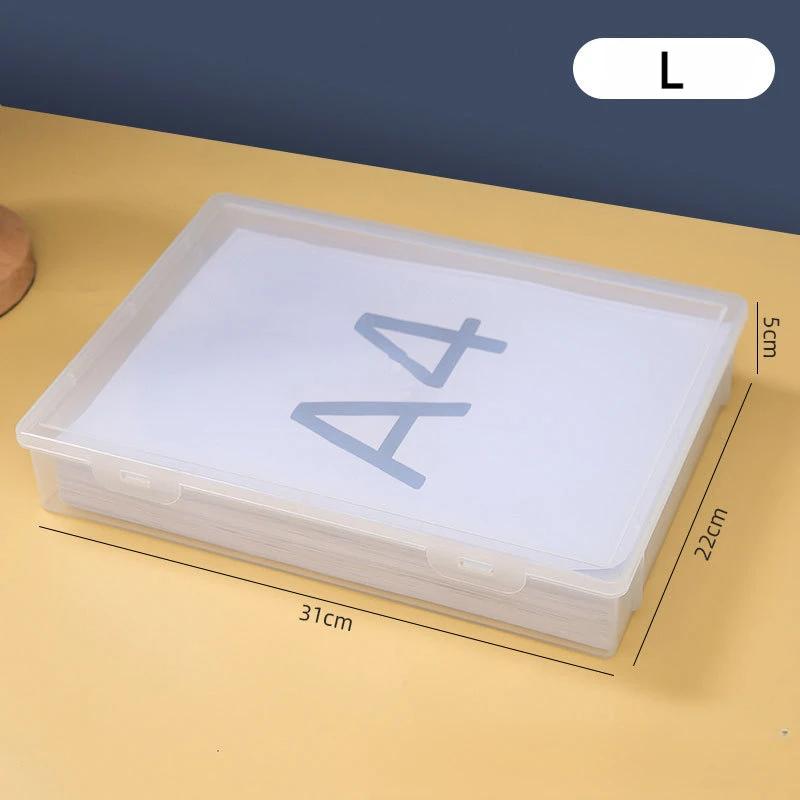 Document Organizer Organized Storage Box Simplicity Certificate File Container Dust Proof A4 Organizing Box Dropshipping