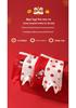 Festive Red Girls' Boxer Briefs: Antibacterial Pure Cotton, Colorfast, Full Cotton Crotch, Chinese New Year Theme