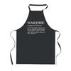 Kitchen Apron - Marjorie Definition - Breton Print - Durable Cotton - Black